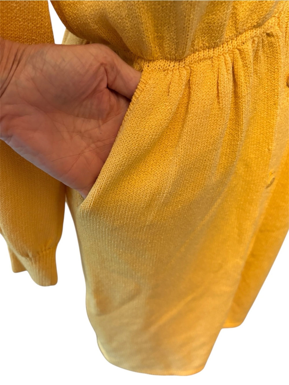 Vintage St. John by Marie Gray Santana Knit Butter Yellow Dress size 2 - Picture 7 of 16